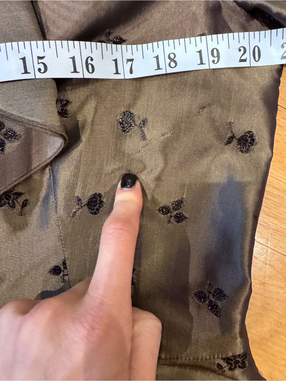 Vintage Armani  Collezioni Bronze Metallic Floral Jacquard Ruffle Peplum Blouse - Picture 8 of 14